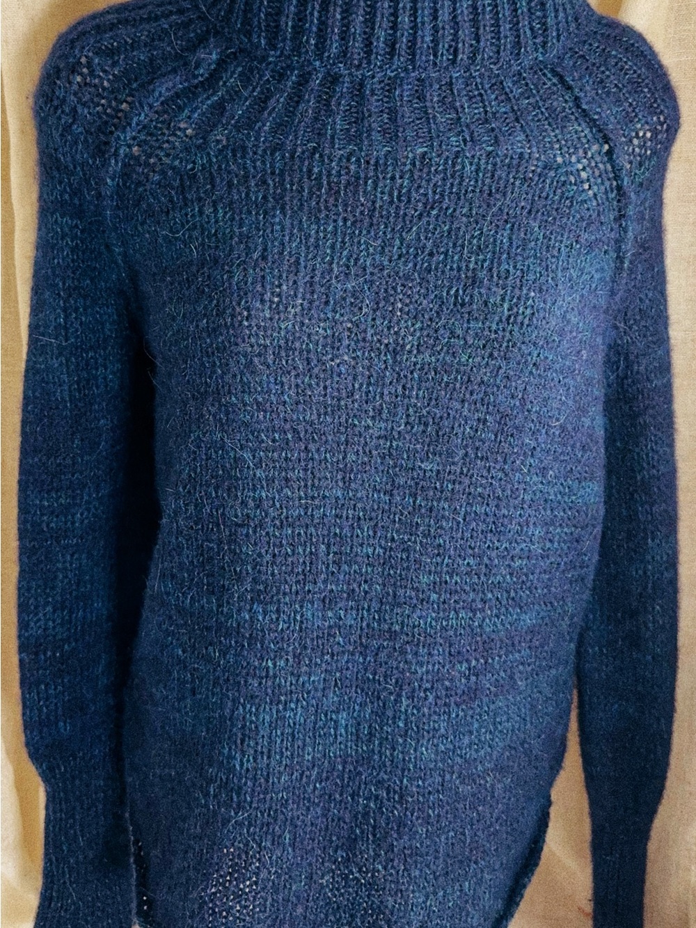 💙 Brochu Walker 100% Alpaca Midnight Navy Heather Sweater • XS
